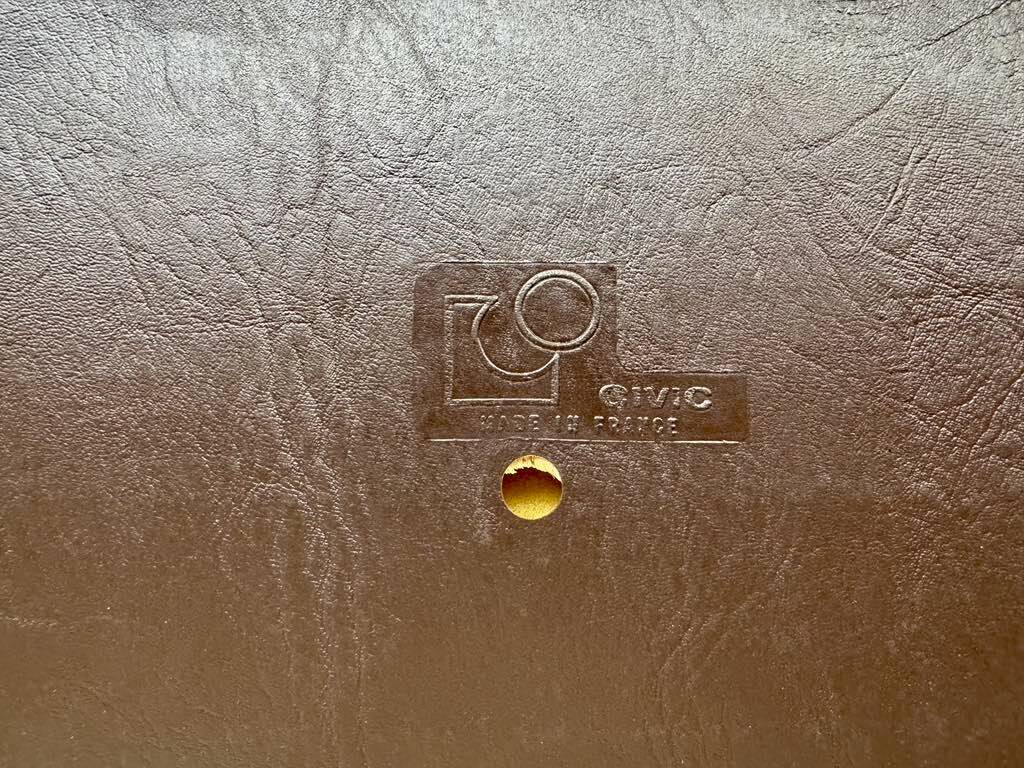 Series of 42 civic chairs year 1970 stackable chrome and skai