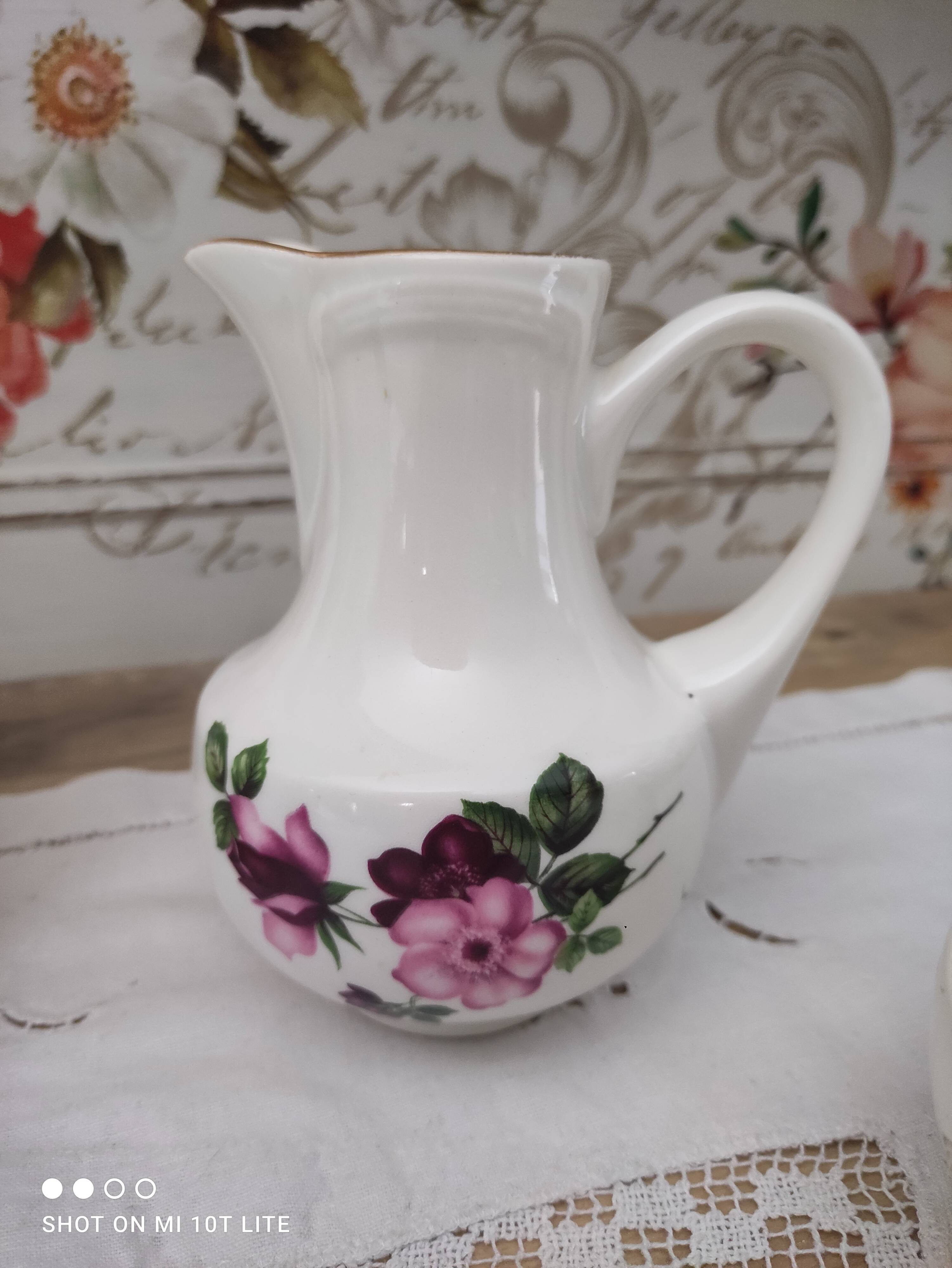 Coffee set 3 pieces Gien France Chinon model