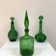 Carafe en verre italien Empoli, années 60