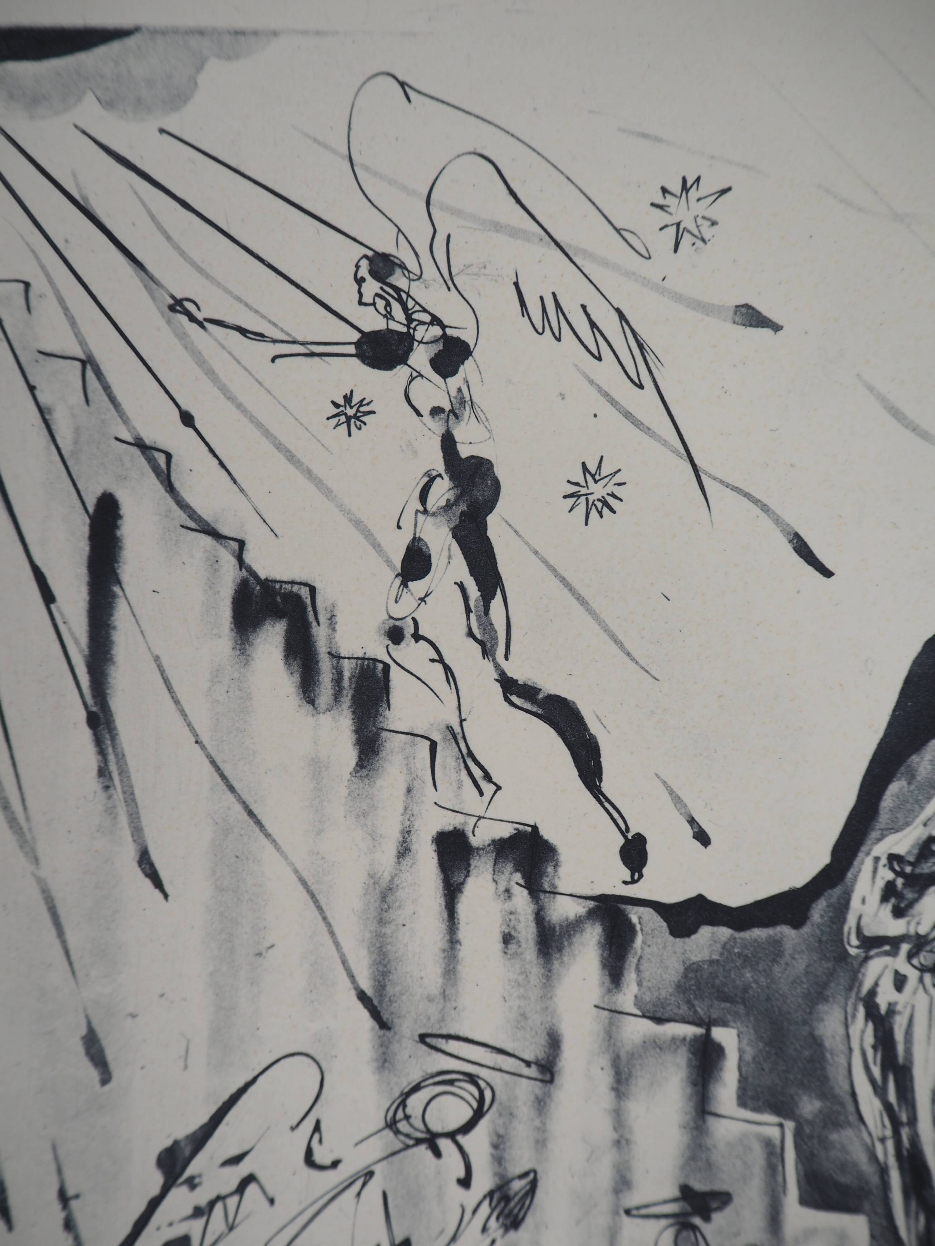 Salvador Dali: Divine Comedy, The Mystic Ladder, signed engraving