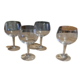 4 verres ballons en cristal
