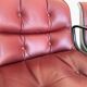 Charles Pollock paire de fauteuils Executive Knoll cuir bordeaux 1970