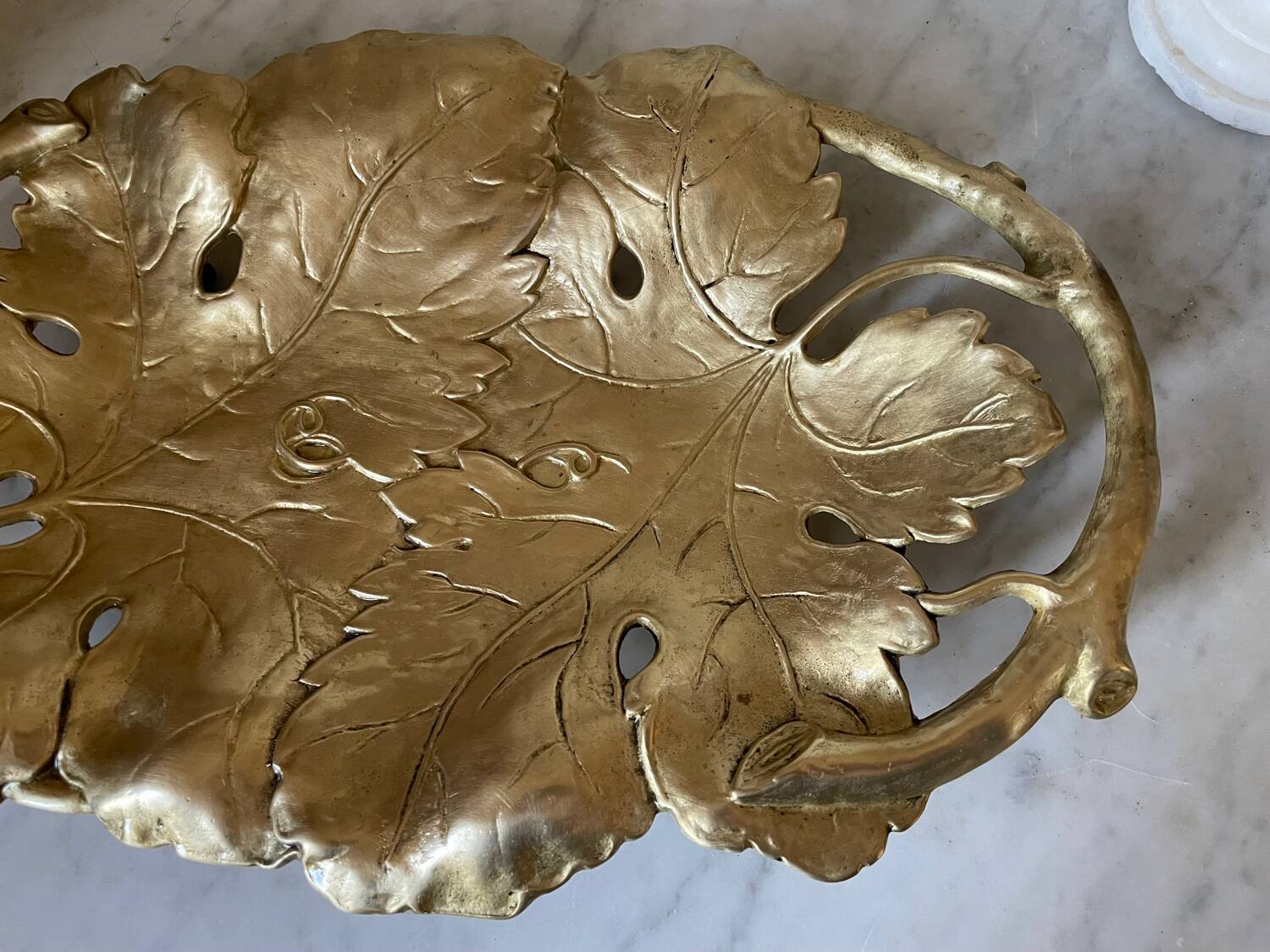 Solid brass fruit bowl