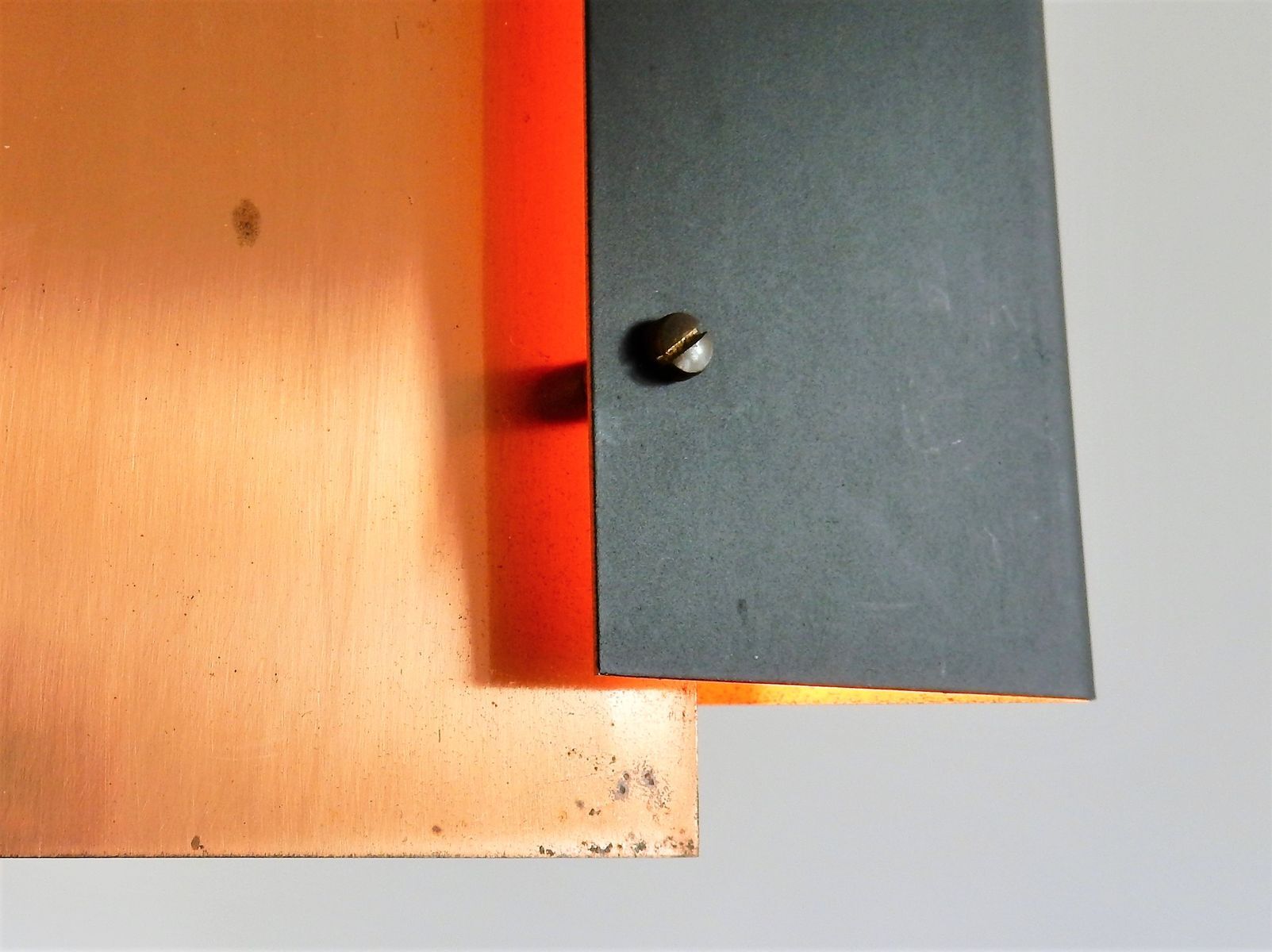 Vintage copper triangulire suspension