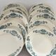 8 flat plates, service Lutetia - Longchamp, Terre de fer
