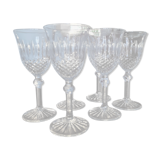 Service of 6 chissed wine glasses