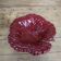 Verceram burgundy leaf salad bowl or fruit basket with gold edging