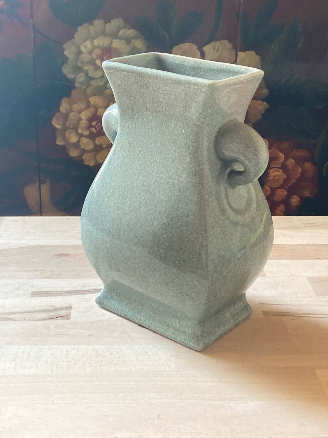 Chinese celadon cracked earthenware vase – Art Deco inspiration – 23
