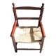 Old children's armchair in wood & straw