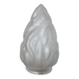 Tulip in frosted satin glass