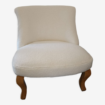 Toad armchair fabric white buckle