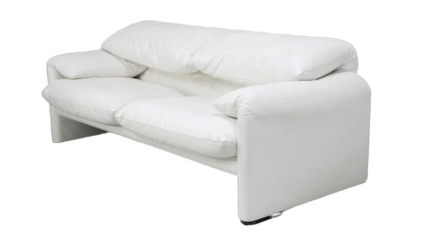 Cassina leather sofa Maralunga model