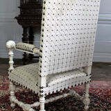 Pair of Louis XIII style armchairs from the 19th century