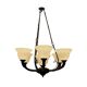 Vintage bronze Murano glass chandelier 1960s