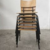 Lot of 6 bistro chairs from the 1980s