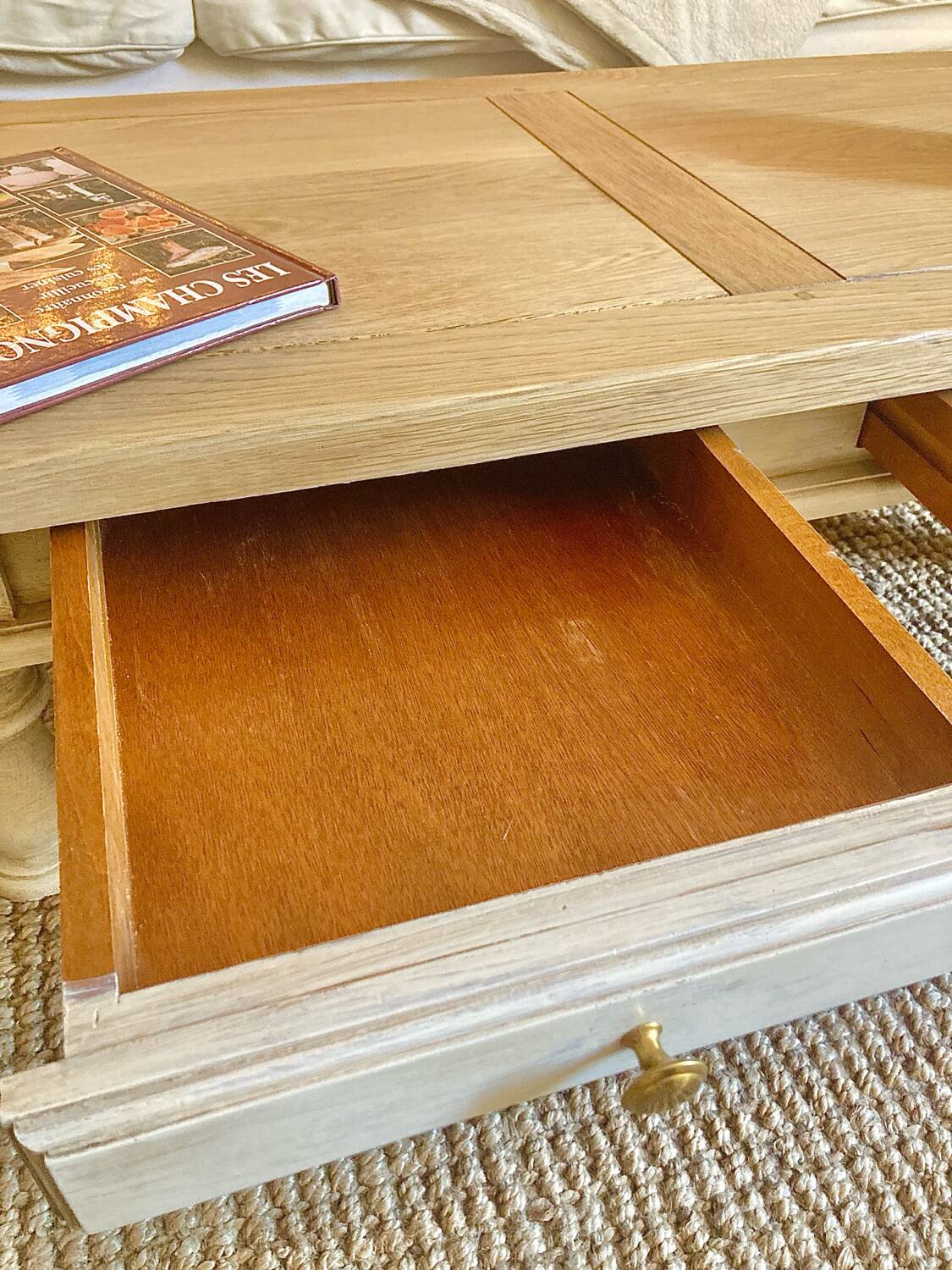 Solid wood coffee table