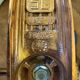 Oval illuminated brass mirror from the 70s