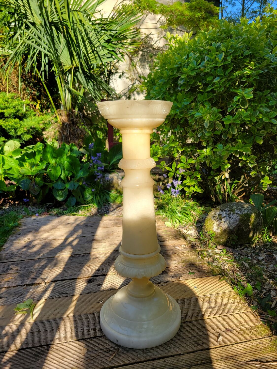 Alabaster pedestal column, 19th century