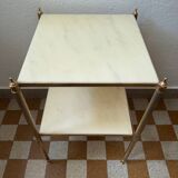 Table d’appoint laiton marbre années 60
