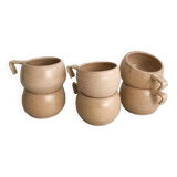 6 stoneware cups