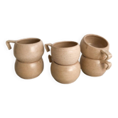 6 tasses en grès