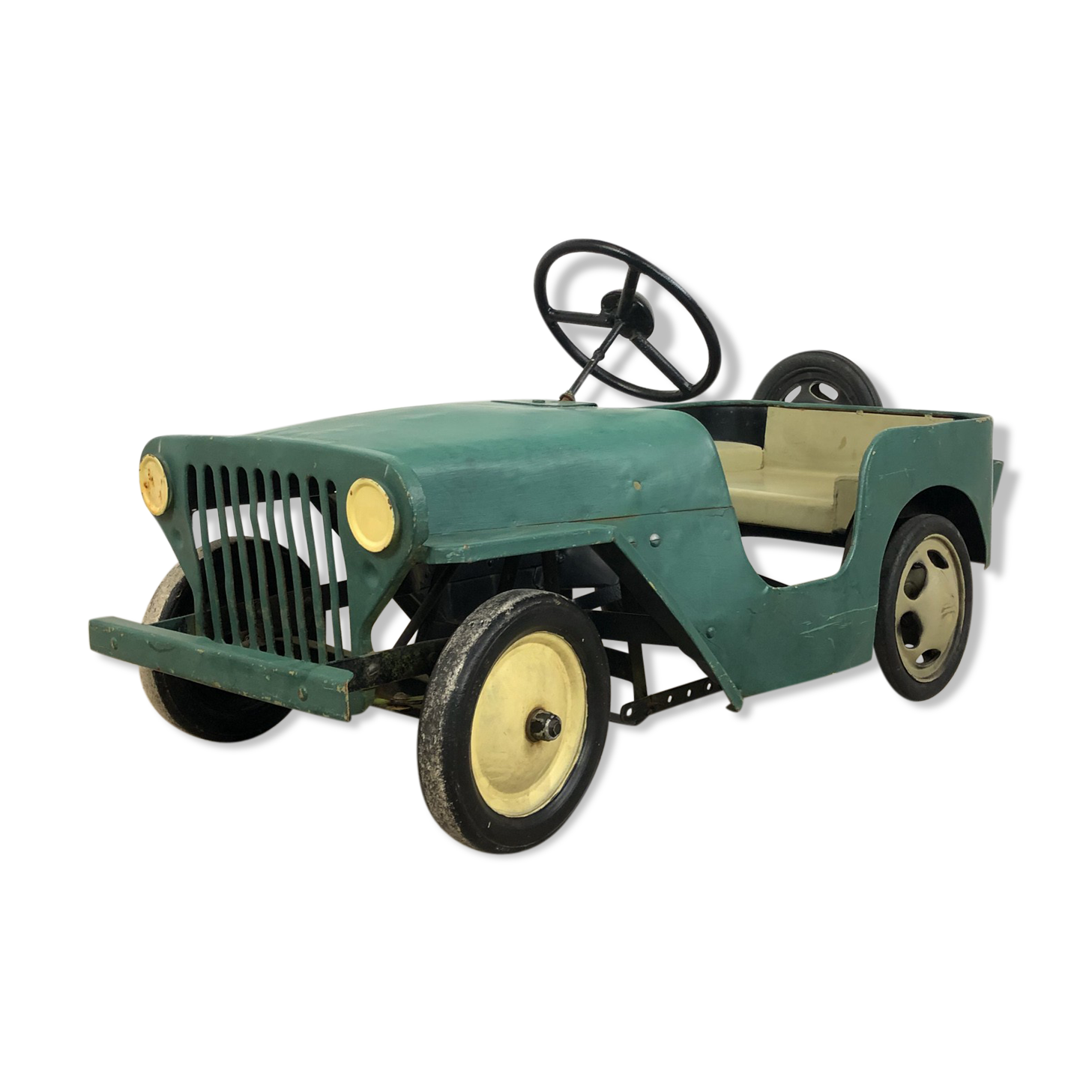 Vintage Willys Jeep pedal car by Tri-Ang