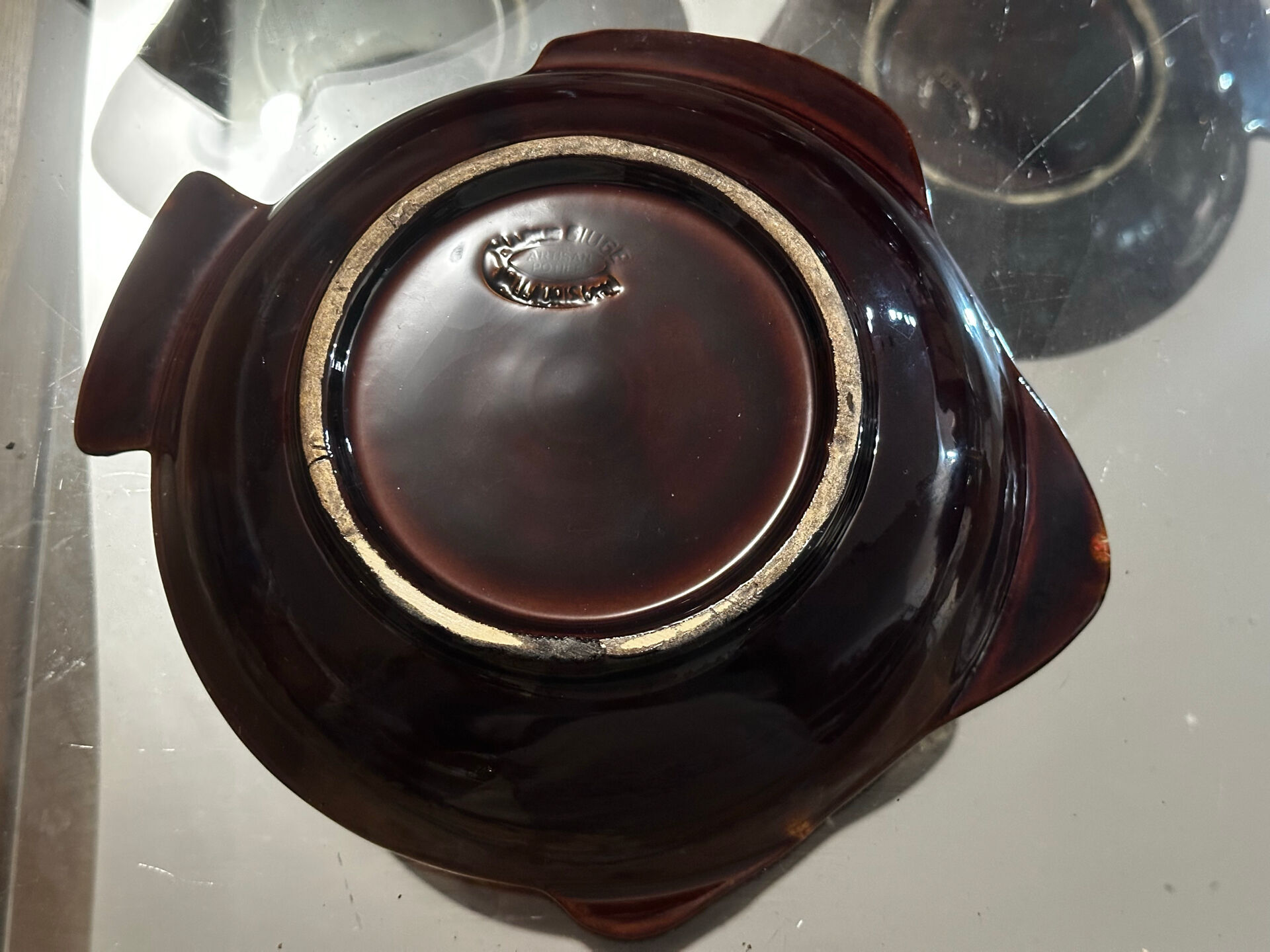 3 vintage Bouillabaisse plates signed Marius Giuge - Vallauris
