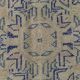 Tapis persan vintage bleu et beige sable, 246x344 cm