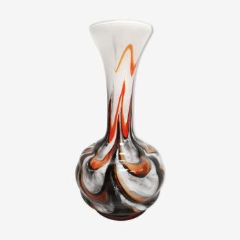 Vintage vase in polychrome blown glass