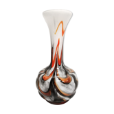 Vase vintage en verre soufflé polychrome