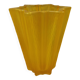 Yellow glass vase from German Walther glass estimated 1970-80s.