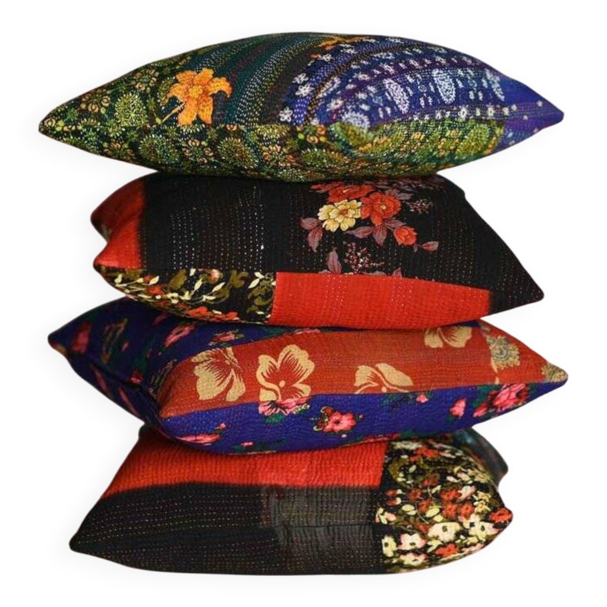 Coussins vintage en tissus afghans vintage, années 1980, lot de 8