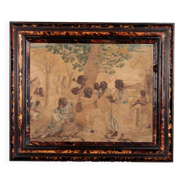 Silk tapestry "The Academy of Plato" Italy 17th-18th century