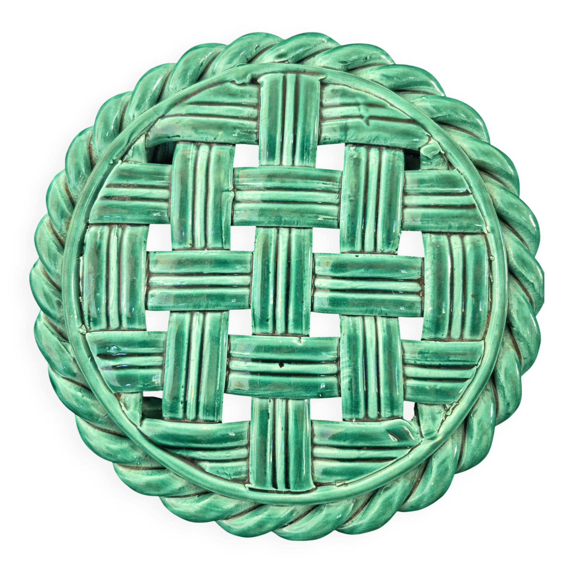 Varnished ceramic trivet Vallauris (A107-1)