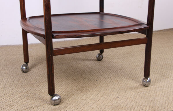 Desserte Brésilienne, 2 plateaux réversibles Palissandre et Formica, Cantù Móveis pour Interiores.