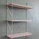 Metal and wood wall shelf