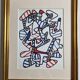 Screenprint after Jean Dubuffet framed under glass 25 cm by 31 cm