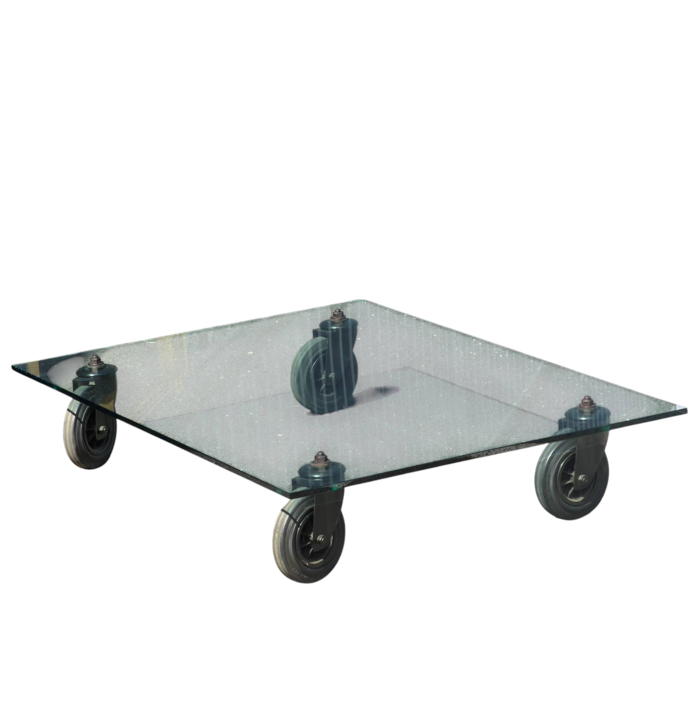 Coffee Table with Wheels Gae Aulenti FontanaArte Format XXL 150x100