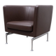 Vitra Suita Club Armchair Brown Leather Armchair