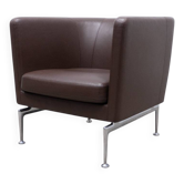 Fauteuil en cuir Vitra Suita Club Armchair Marron