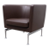 Vitra Suita Club Armchair Brown Leather Armchair