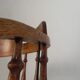 Oak office chair with a spring system and height adjustable, 1930s.