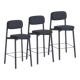 Lot de 3 chaises de bar residence