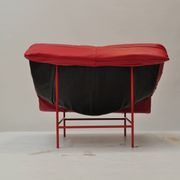 Vintage Montis Butterfly lounge chair by Gerard van den Berg in red leather
