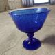 Glass cup of Biot, cobalt blue