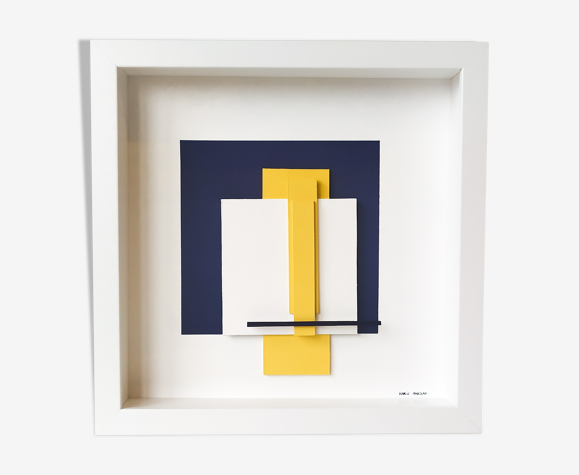 Structure en jaune et bleu n°1