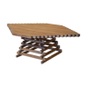 Table ajourée en bois 1980