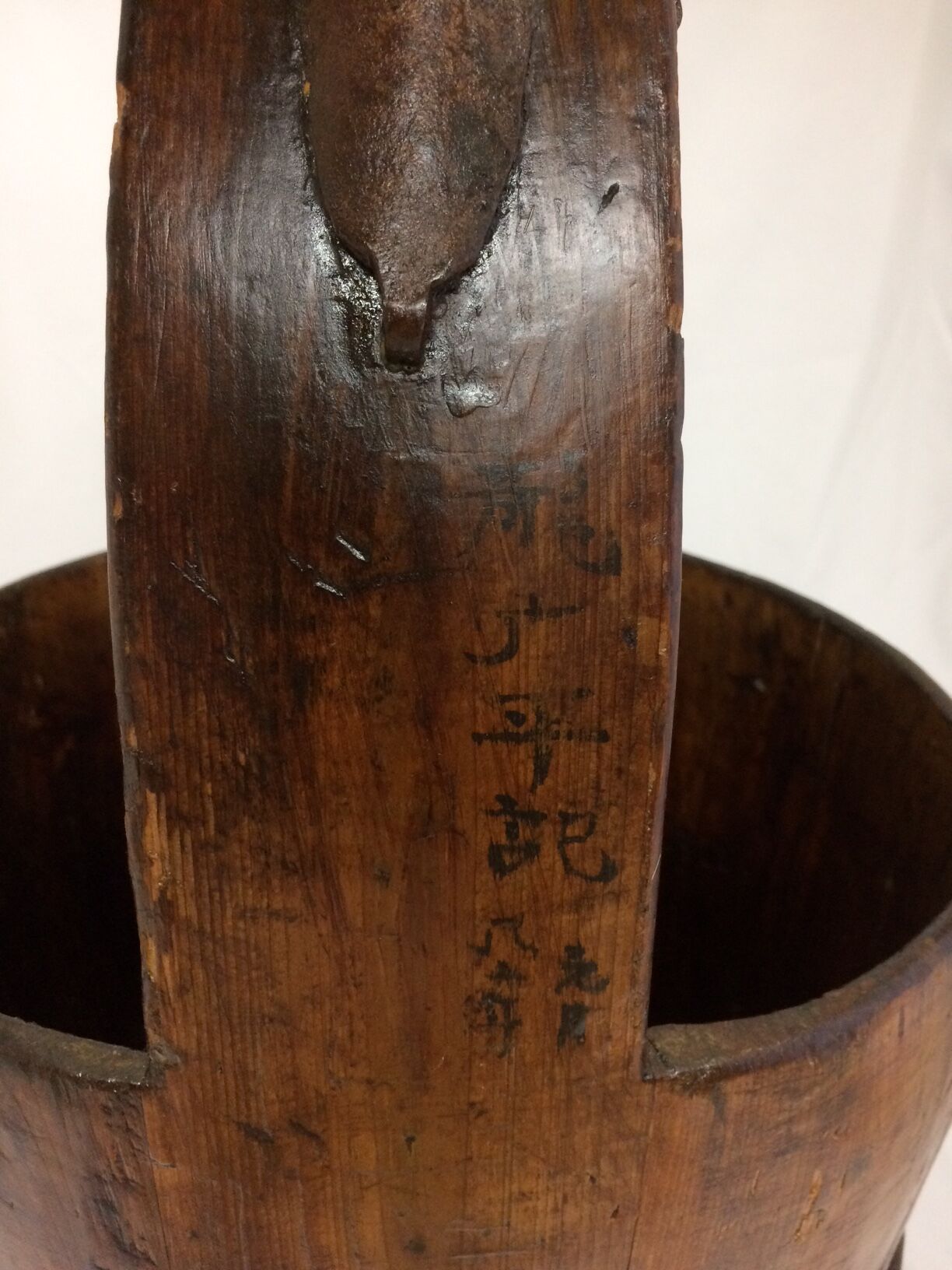 Old Chinese wooden bucket