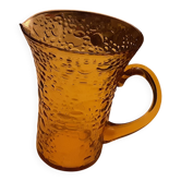 POT A EAU VERRE BULLE  JAUNE