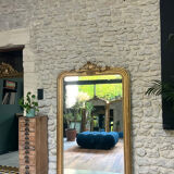 Louis-Philippe gilded fireplace mirror (trumeau style)